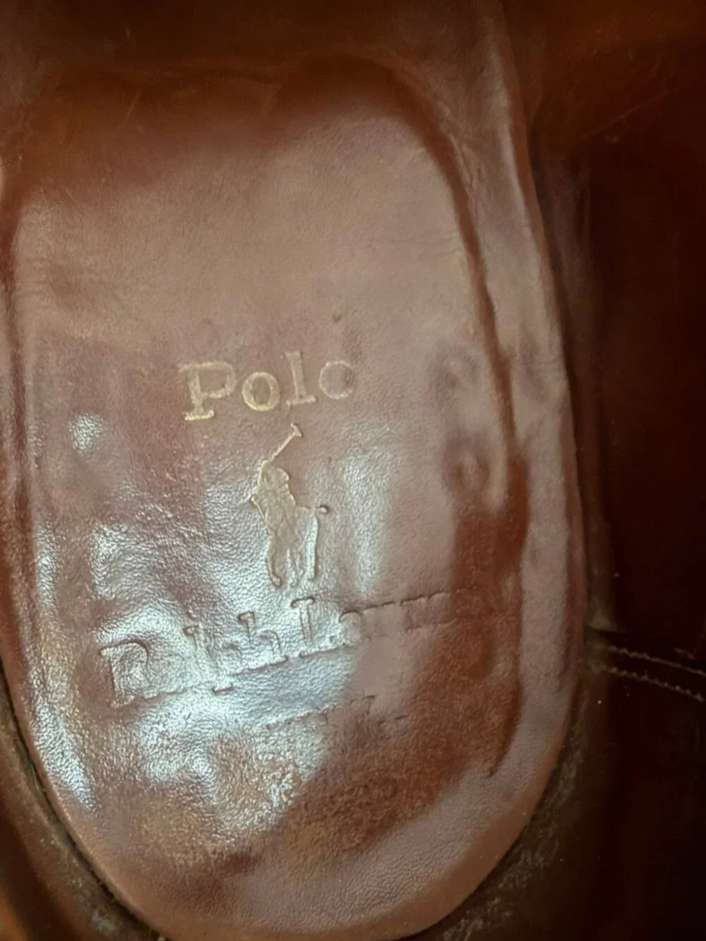 Polo Ralph Lauren Made in England Brown Leather Cap Toe Oxford Shoes 12